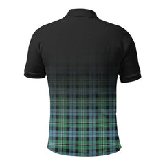 Melville Tartan Crest Polo Shirt - Thistle Black Style