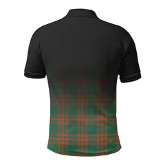 Menzies Green Ancient Tartan Crest Polo Shirt - Thistle Black Style