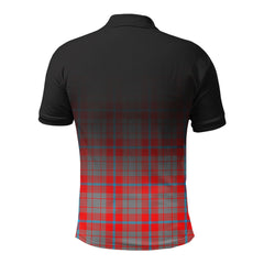 Moubray Tartan Crest Polo Shirt - Thistle Black Style