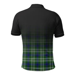 Mow Tartan Crest Polo Shirt - Thistle Black Style