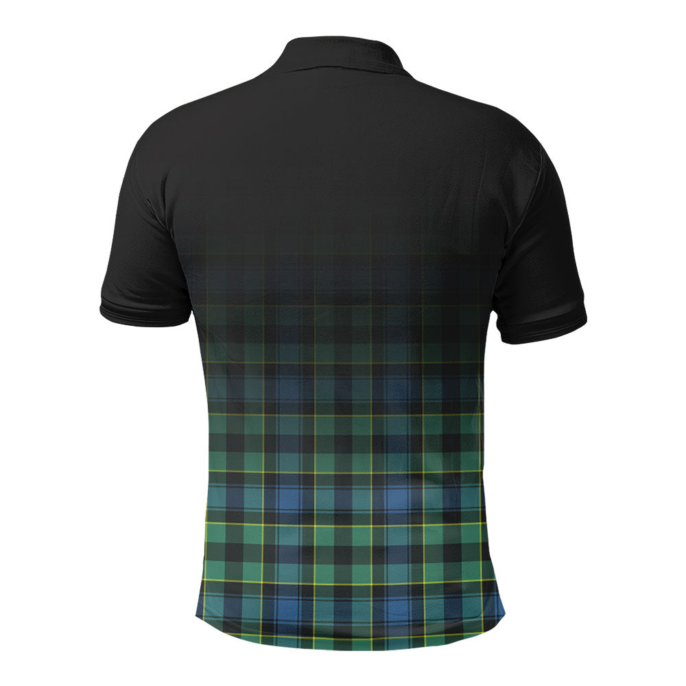 Mowat Ancient Tartan Crest Polo Shirt - Thistle Black Style