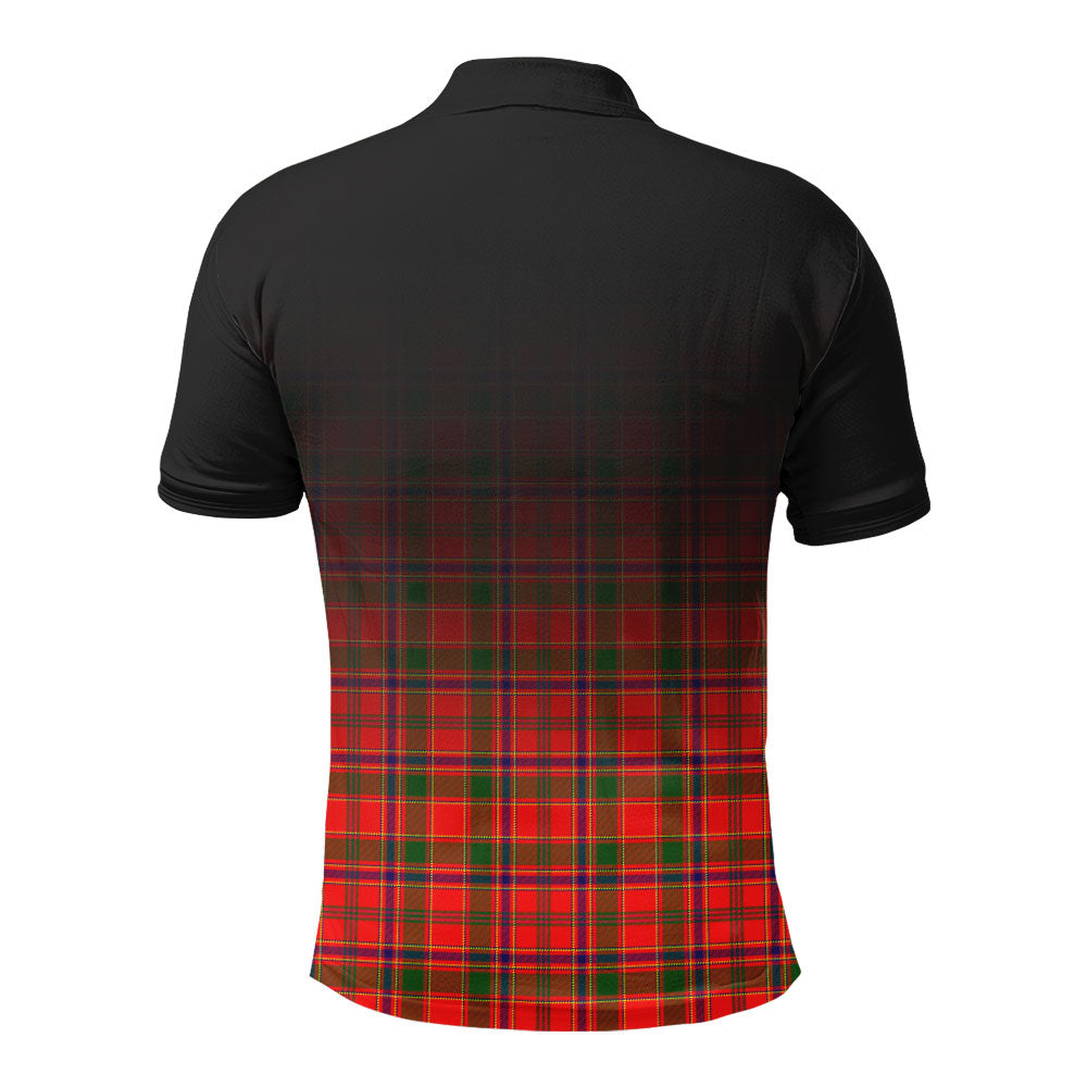 Munro Modern Tartan Crest Polo Shirt - Thistle Black Style