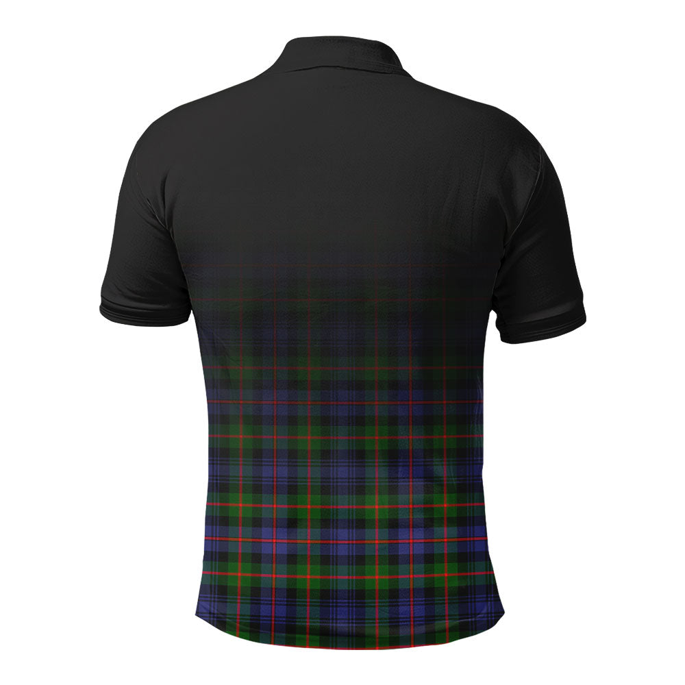 Murray of Atholl Modern Tartan Crest Polo Shirt - Thistle Black Style