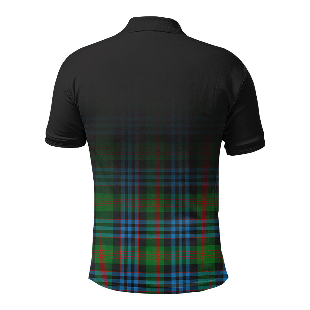 Newlands Tartan Crest Polo Shirt - Thistle Black Style