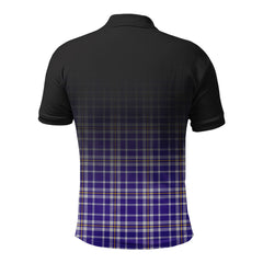 Ochterlony Tartan Crest Polo Shirt - Thistle Black Style