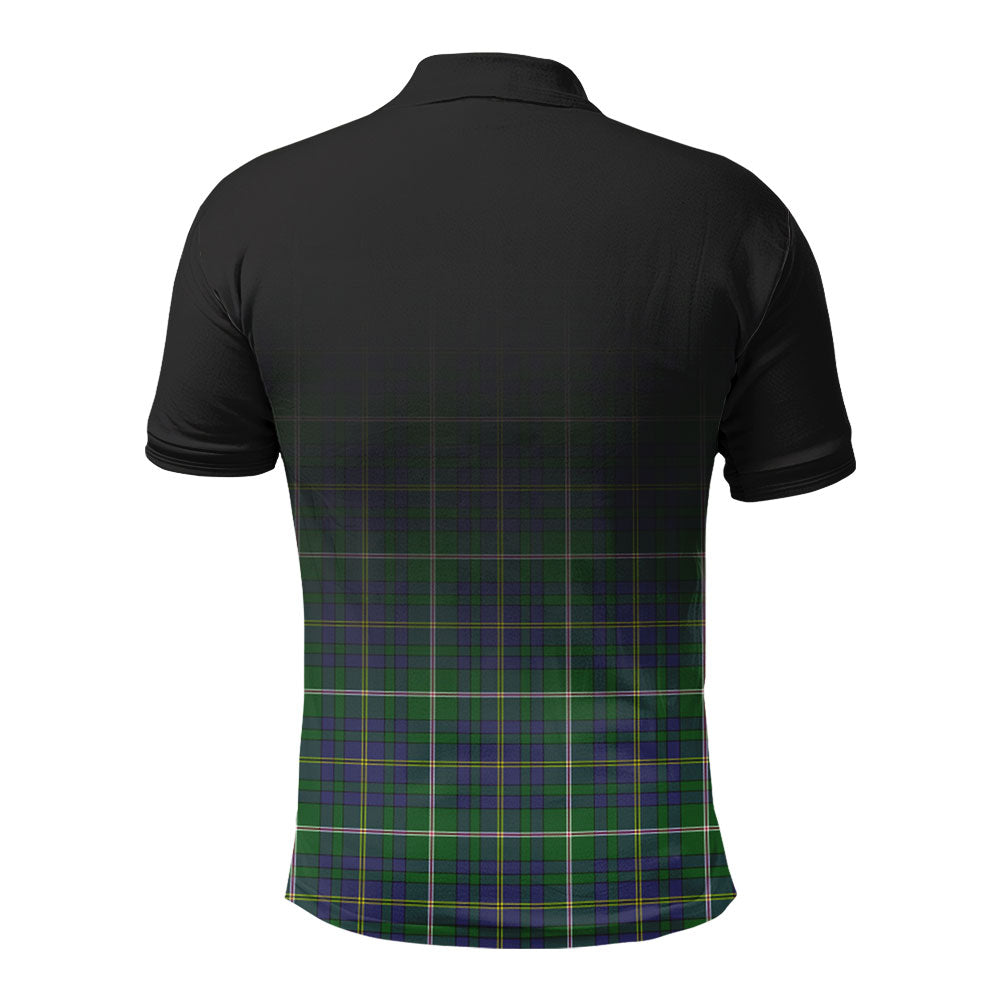 Orr Tartan Crest Polo Shirt - Thistle Black Style