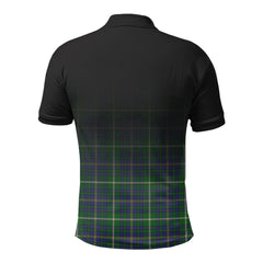 Orr Tartan Crest Polo Shirt - Thistle Black Style