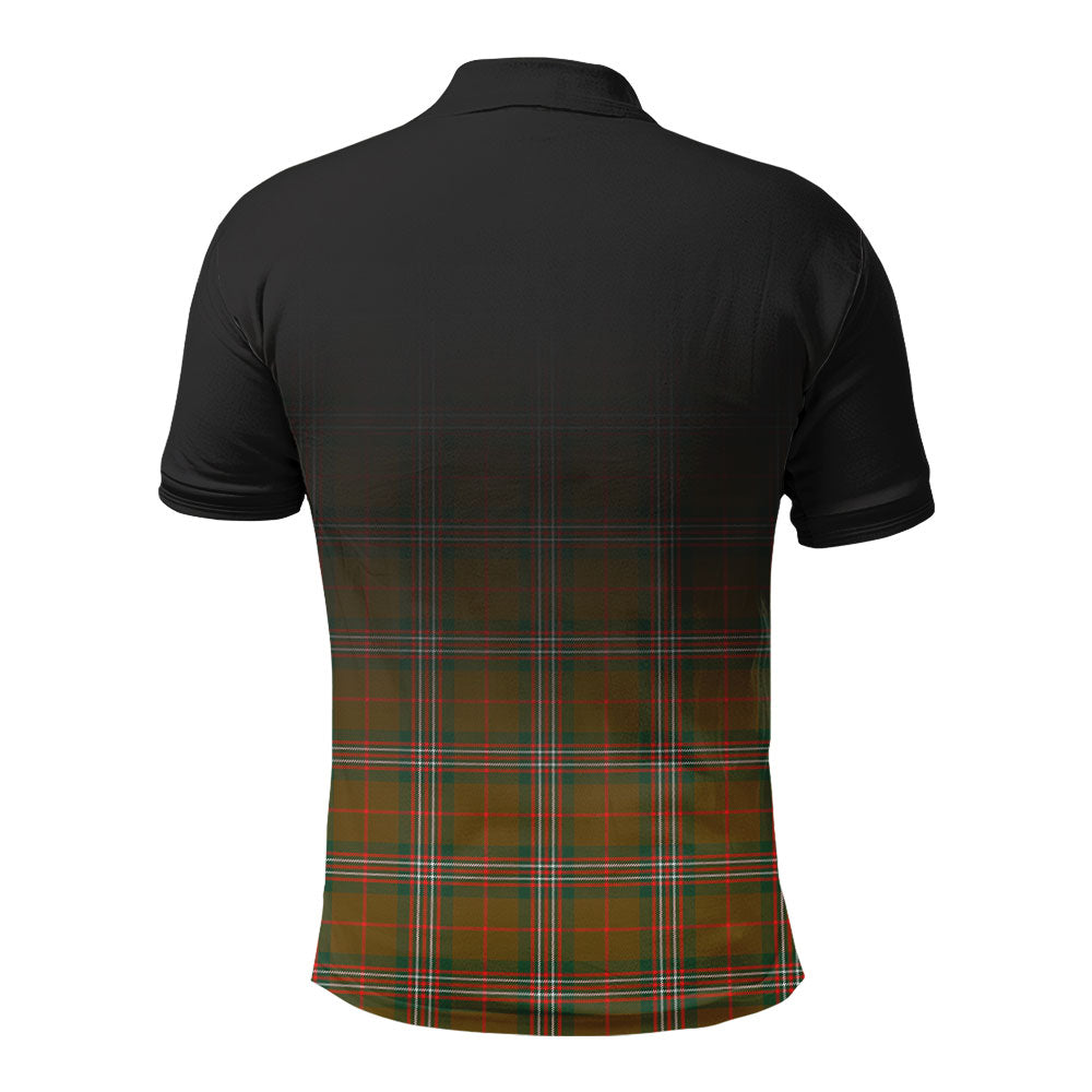 Scott Brown Modern Tartan Crest Polo Shirt - Thistle Black Style