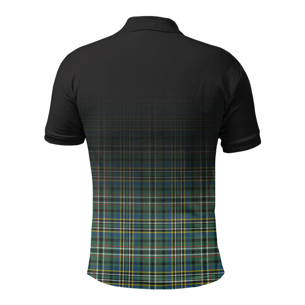 Scott Green Ancient Tartan Crest Polo Shirt - Thistle Black Style