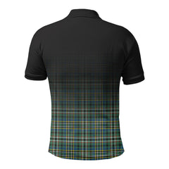 Scott Green Ancient Tartan Crest Polo Shirt - Thistle Black Style