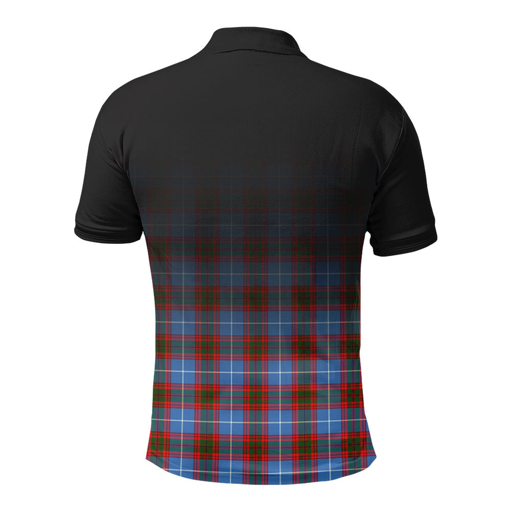 Spalding Tartan Crest Polo Shirt - Thistle Black Style