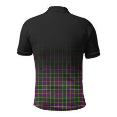 Tailyour (or Taylor) Tartan Crest Polo Shirt - Thistle Black Style