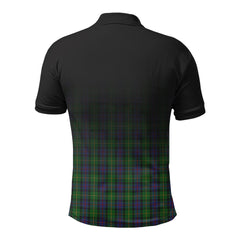 Tait Tartan Crest Polo Shirt - Thistle Black Style