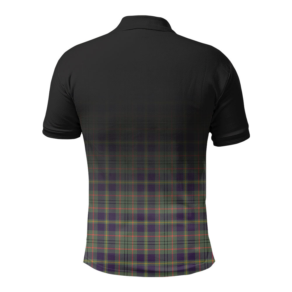 Taylor Weathered Tartan Crest Polo Shirt - Thistle Black Style