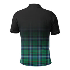 Urquhart Ancient Tartan Crest Polo Shirt - Thistle Black Style