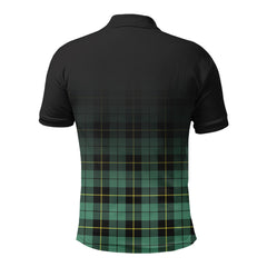 Wallace Hunting Ancient Tartan Crest Polo Shirt - Thistle Black Style