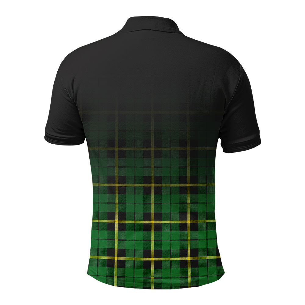 Wallace Hunting Modern Tartan Crest Polo Shirt - Thistle Black Style