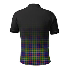 Whitelaw Tartan Crest Polo Shirt - Thistle Black Style