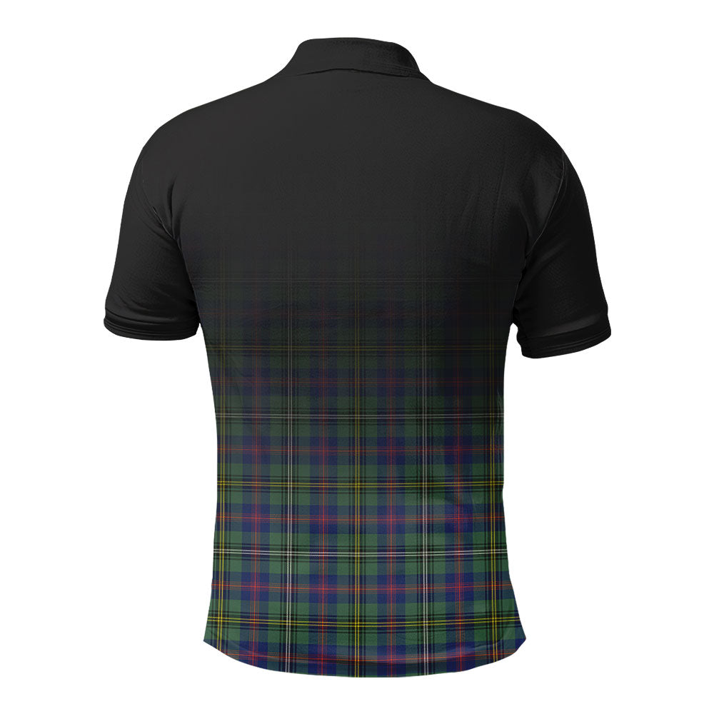 Wood Tartan Crest Polo Shirt - Thistle Black Style