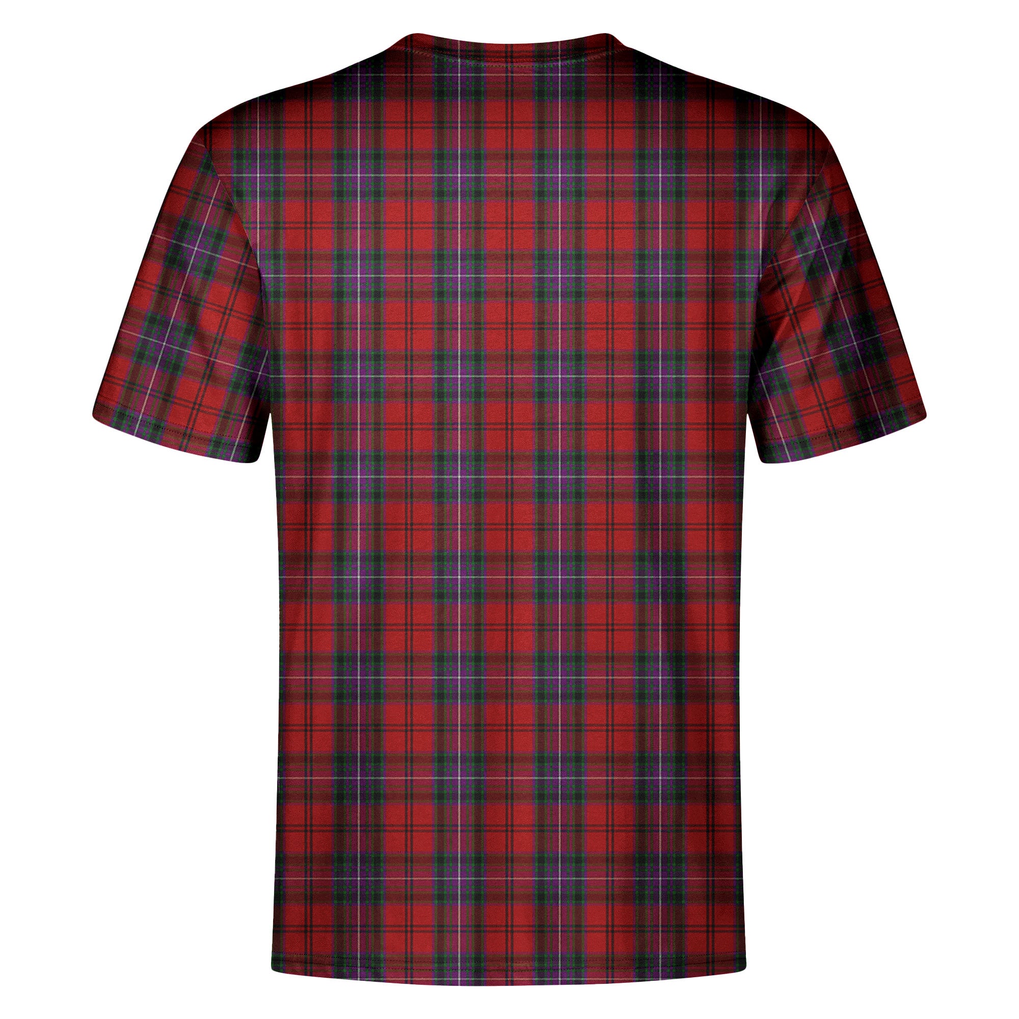 Kelly of Sleat Red Tartan Crest T-shirt