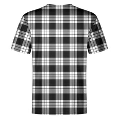 MacFarlane Black _ White Tartan Crest T-shirt