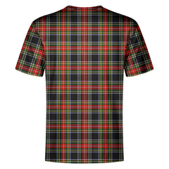 Stewart Black Tartan Crest T-shirt