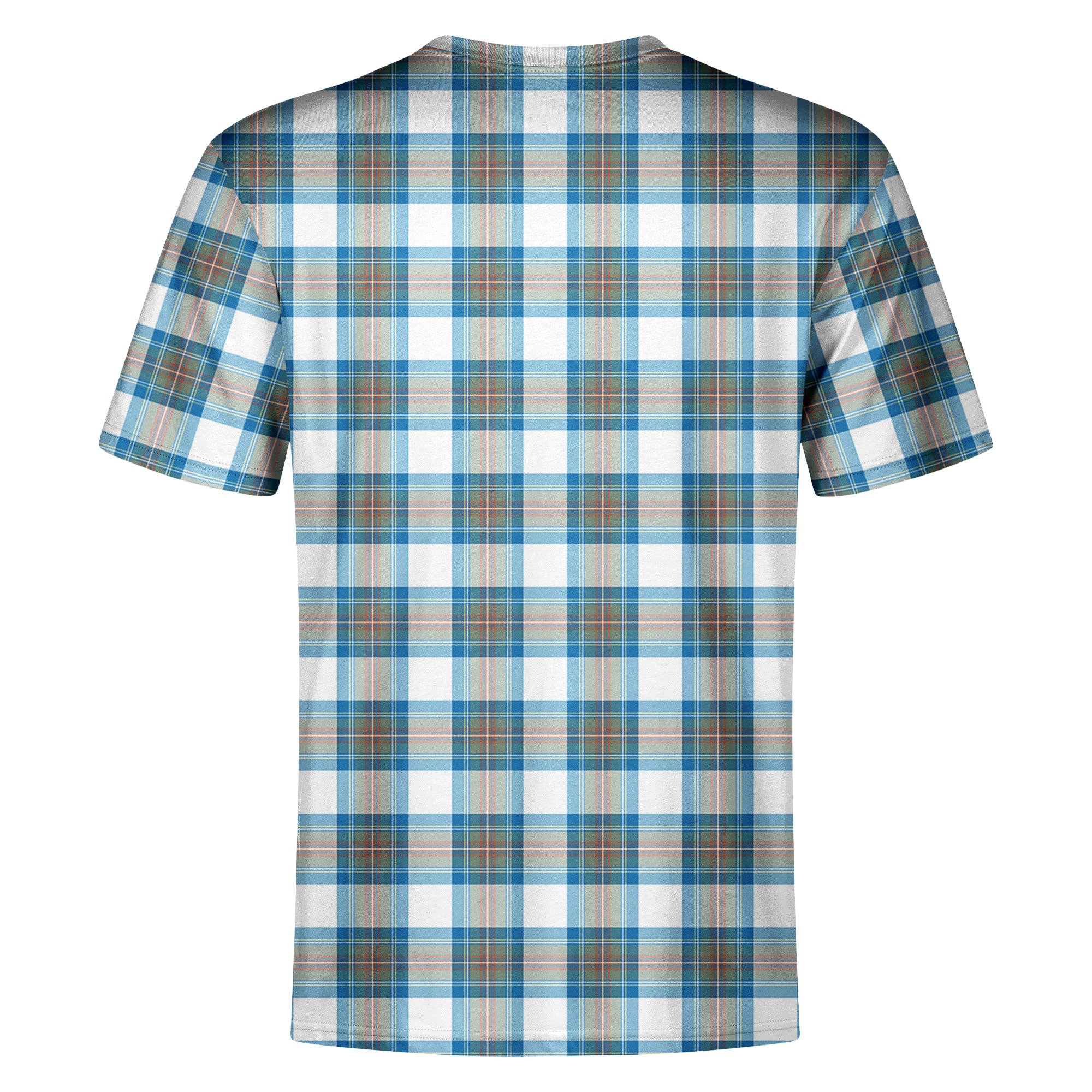 Stewart Muted Blue Tartan Crest T-shirt