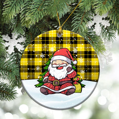 Barclay Dress Modern Tartan Christmas Ceramic Ornament - Scottish Santa Style