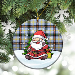 Bell of the Borders Tartan Christmas Ceramic Ornament - Scottish Santa Style