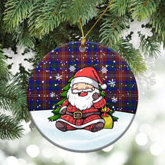 Chisholm Hunting Modern Tartan Christmas Ceramic Ornament - Scottish Santa Style