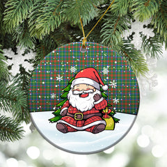 MacKintosh Hunting Ancient Tartan Christmas Ceramic Ornament - Scottish Santa Style