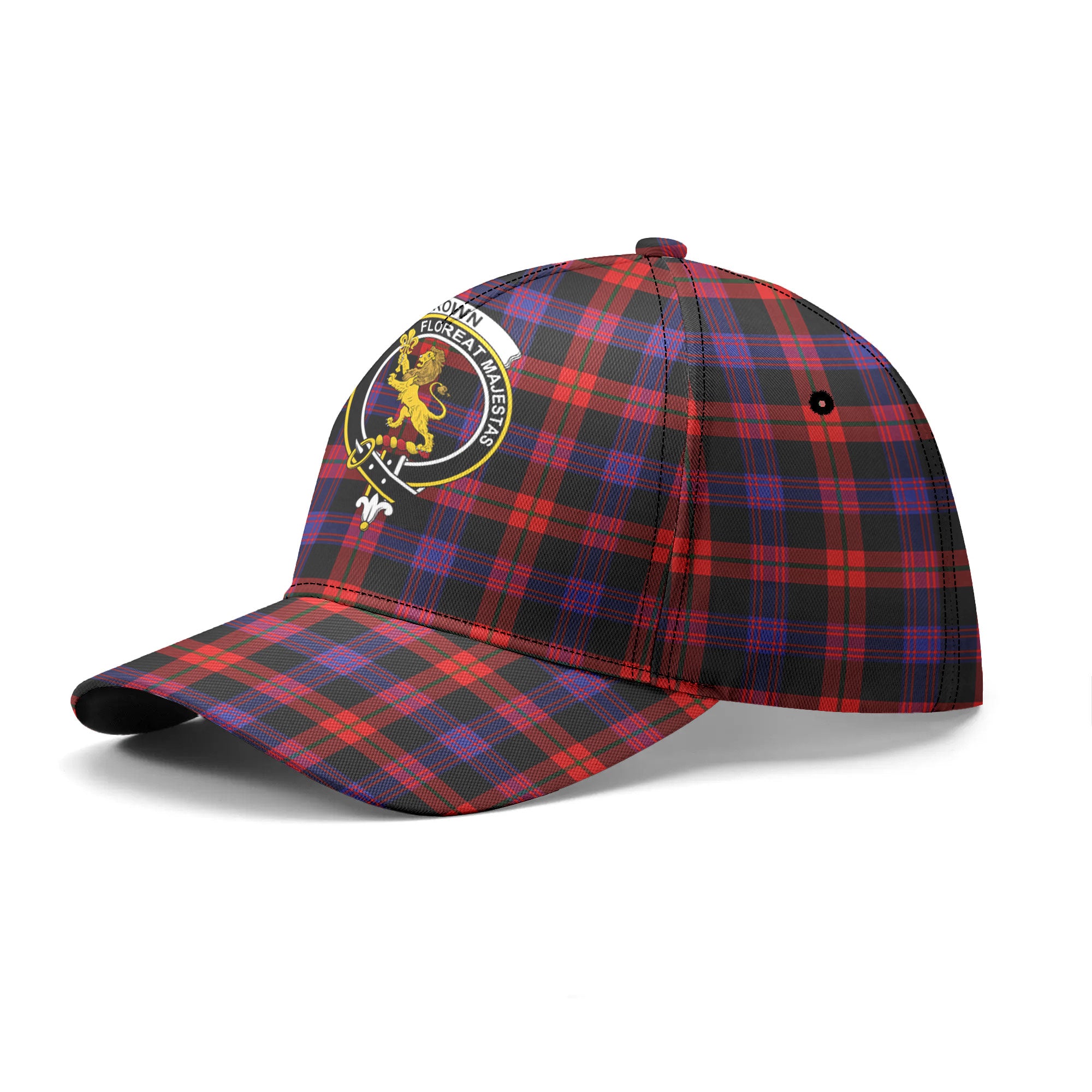 Brown Modern Tartan Crest Classic Cap