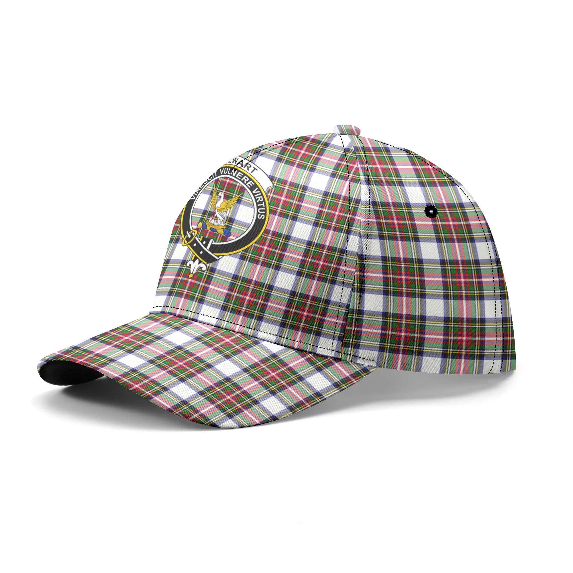 Stewart Dress Modern Tartan Crest Classic Cap