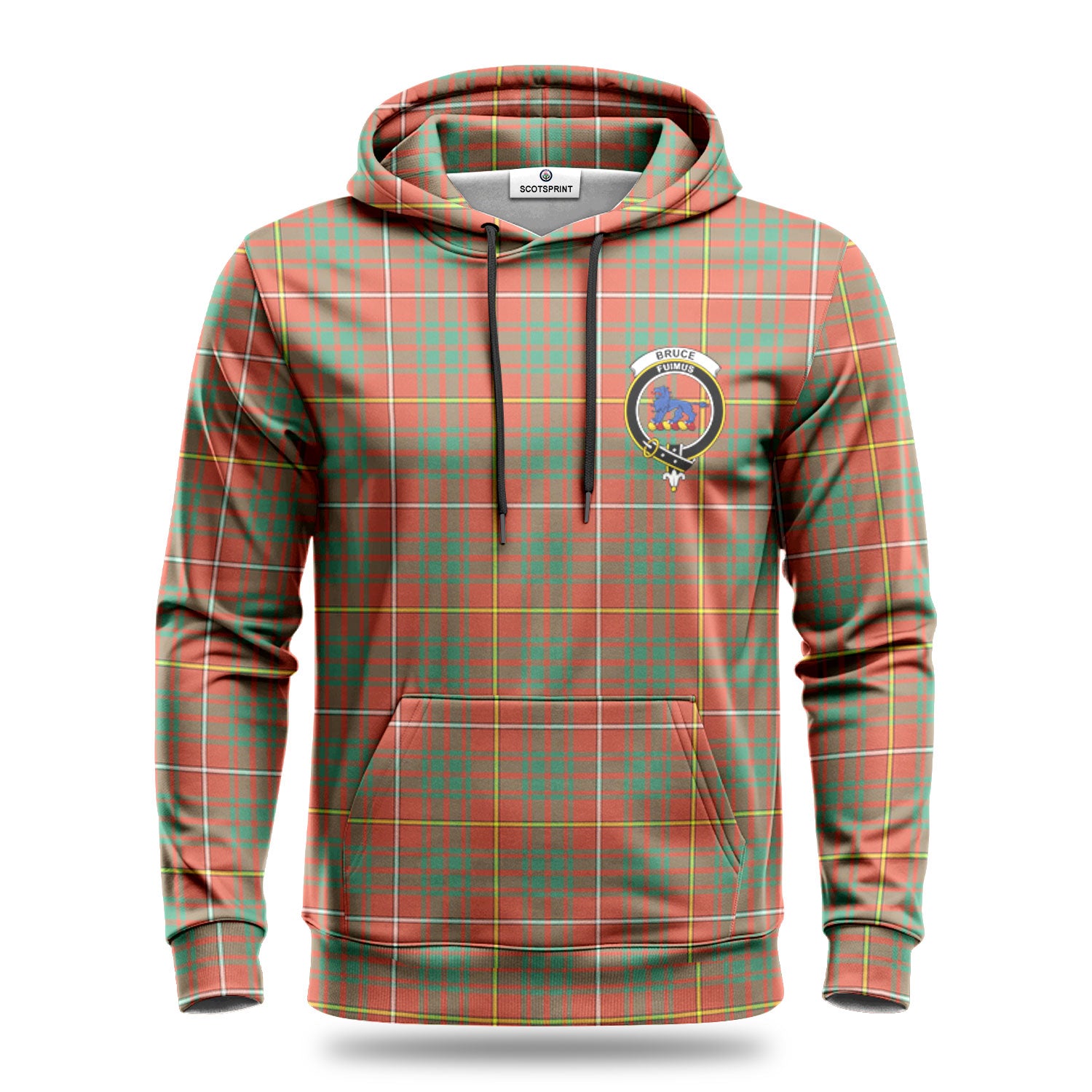 Bruce Ancient Tartan Crest Hoodie