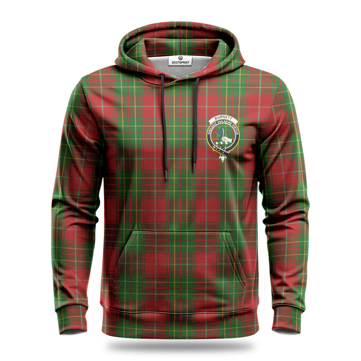 Burnett Tartan Crest Hoodie