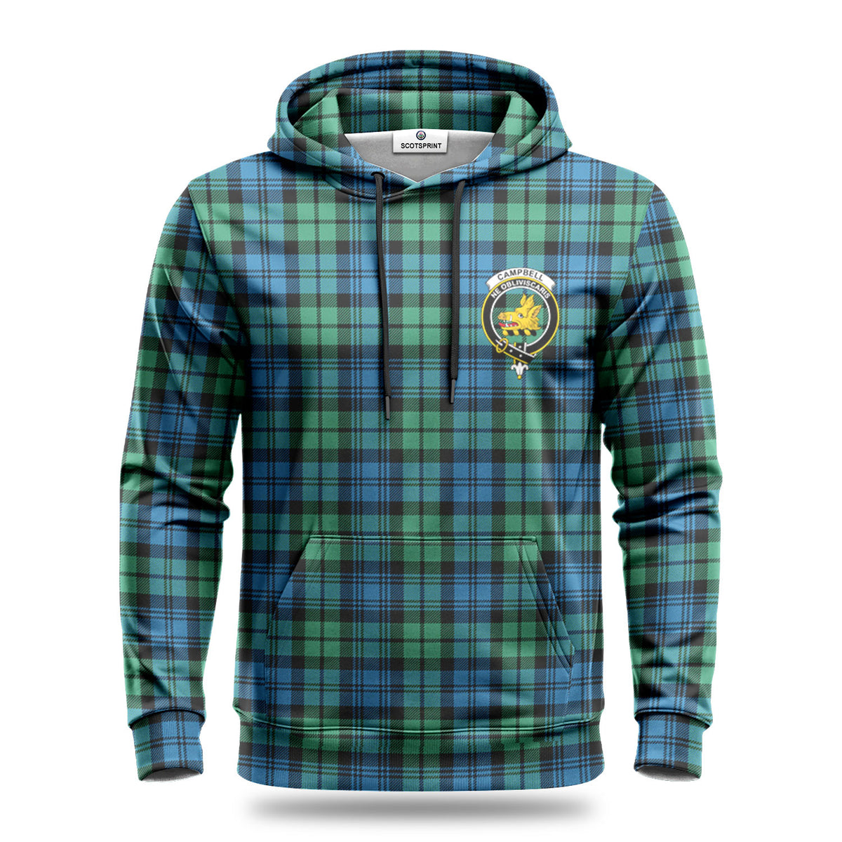 Campbell Ancient 01 Tartan Crest Hoodie