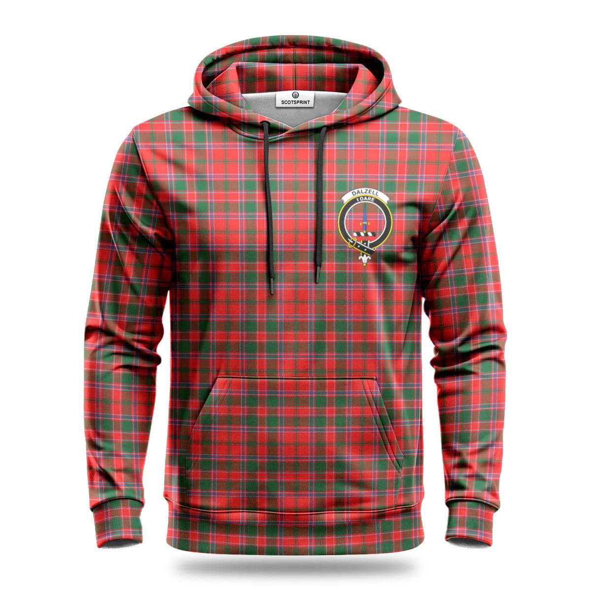 Dalziel Modern Tartan Crest Hoodie