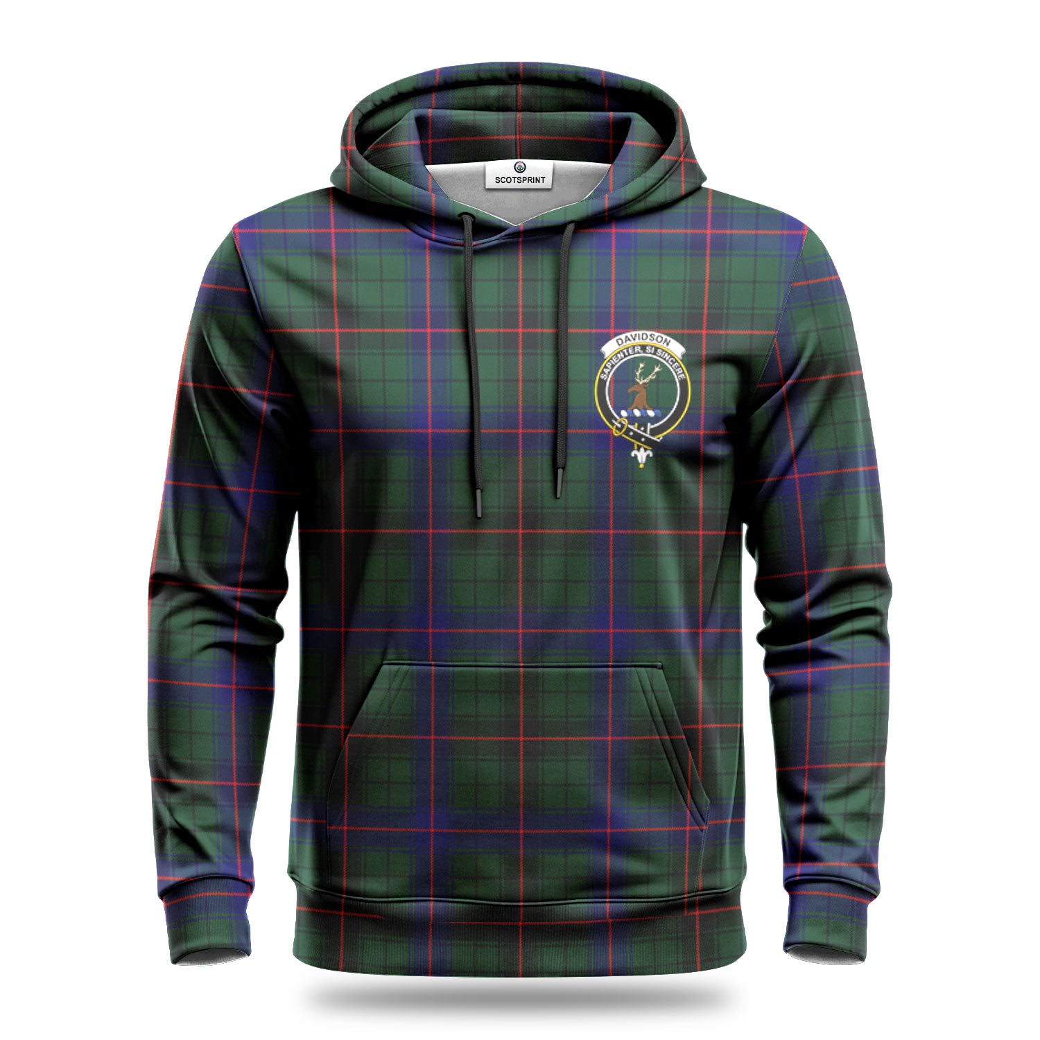 Davidson Modern Tartan Crest Hoodie