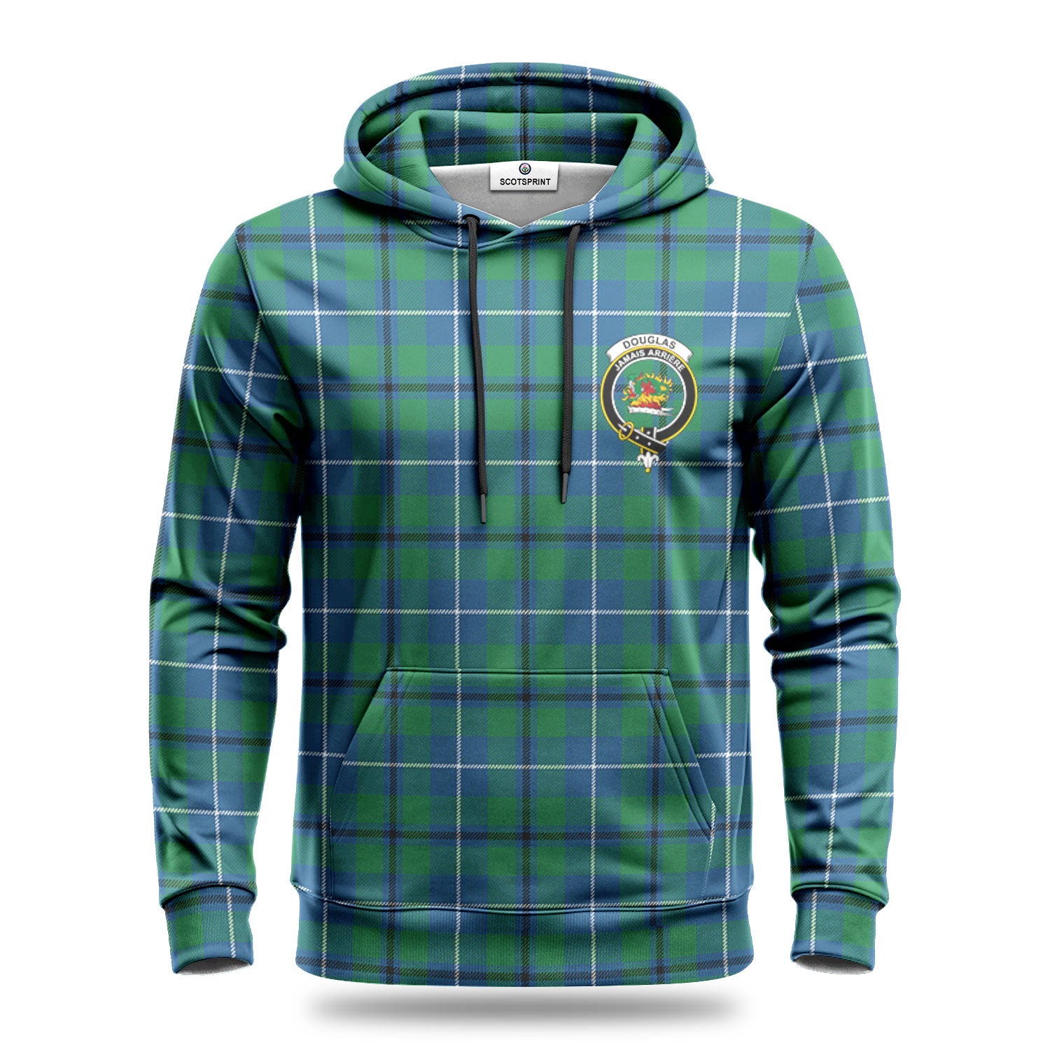 Douglas Ancient Tartan Crest Hoodie