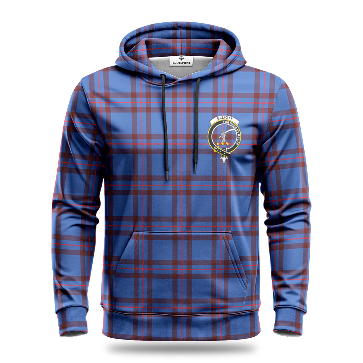 Elliott Modern Tartan Crest Hoodie