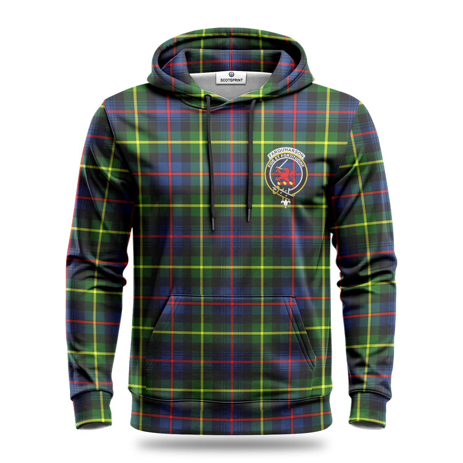 Farquharson Modern Tartan Crest Hoodie