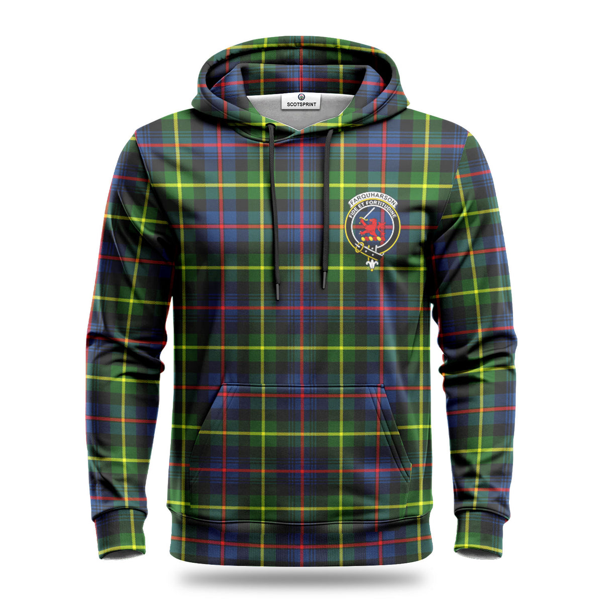 Farquharson Modern Tartan Crest Hoodie