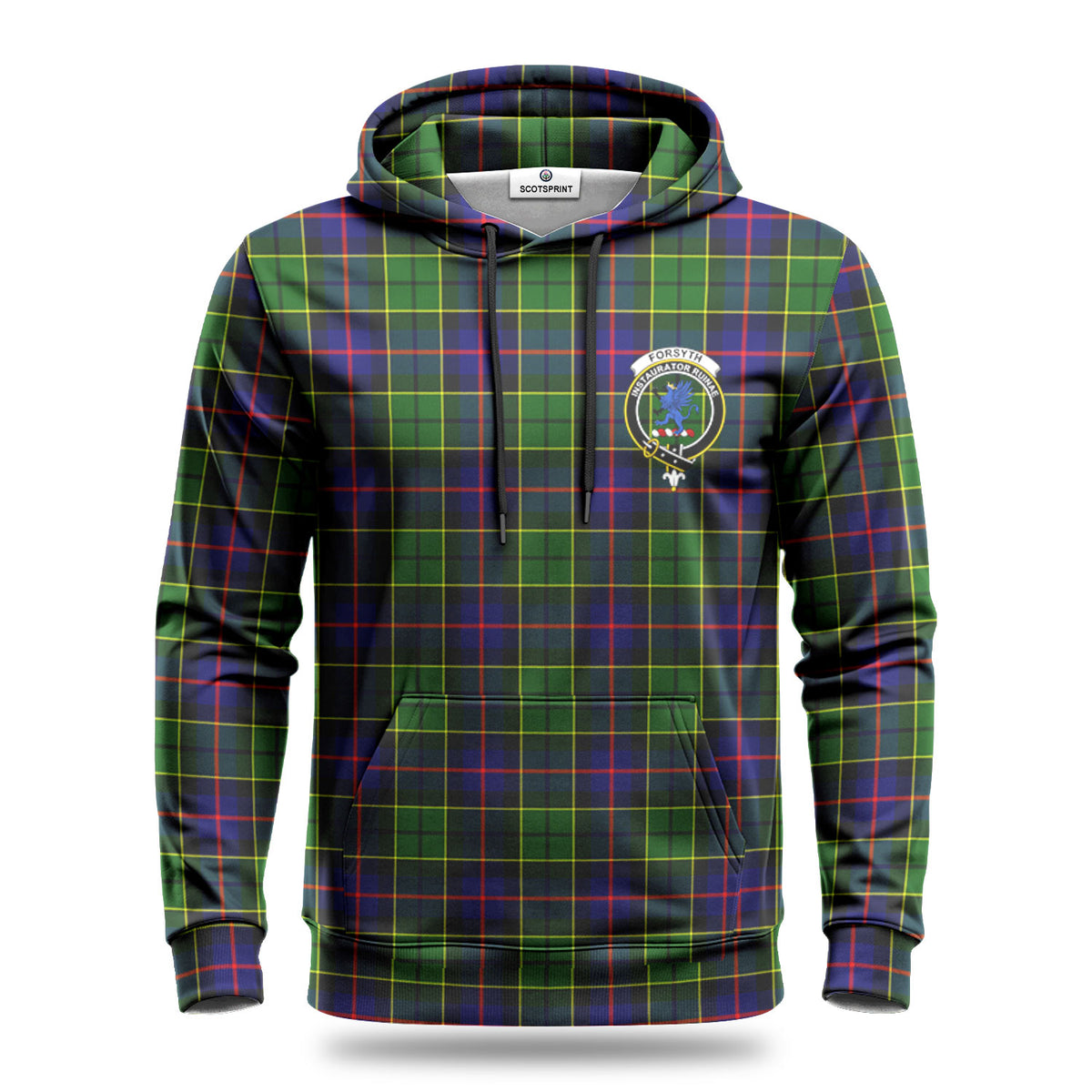 Forsyth Modern Tartan Crest Hoodie