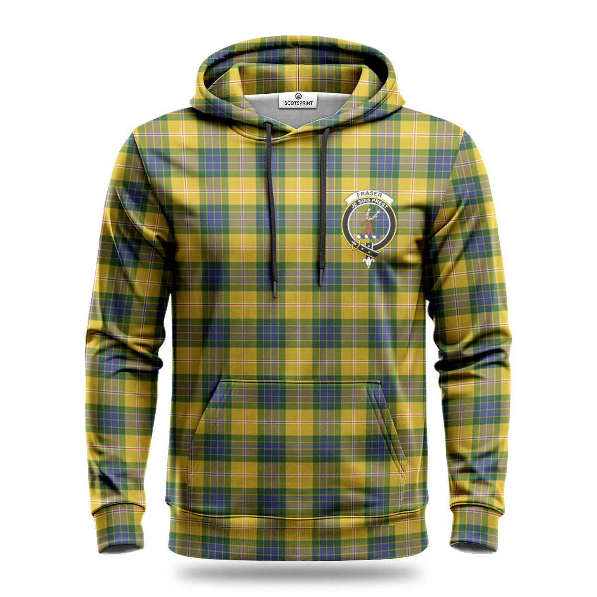 Fraser (of Lovat) Yellow Tartan Crest Hoodie