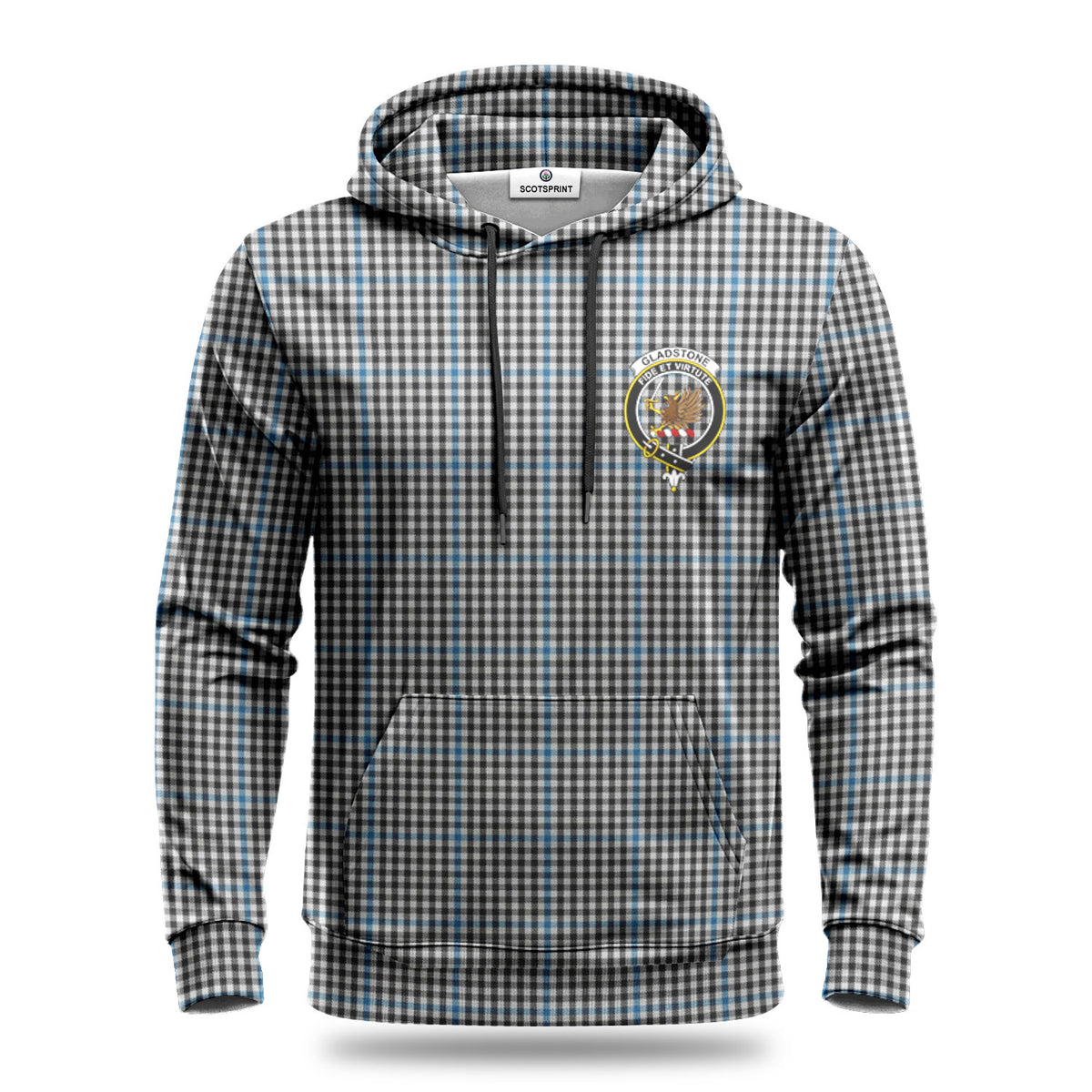 Gladstone Tartan Crest Hoodie