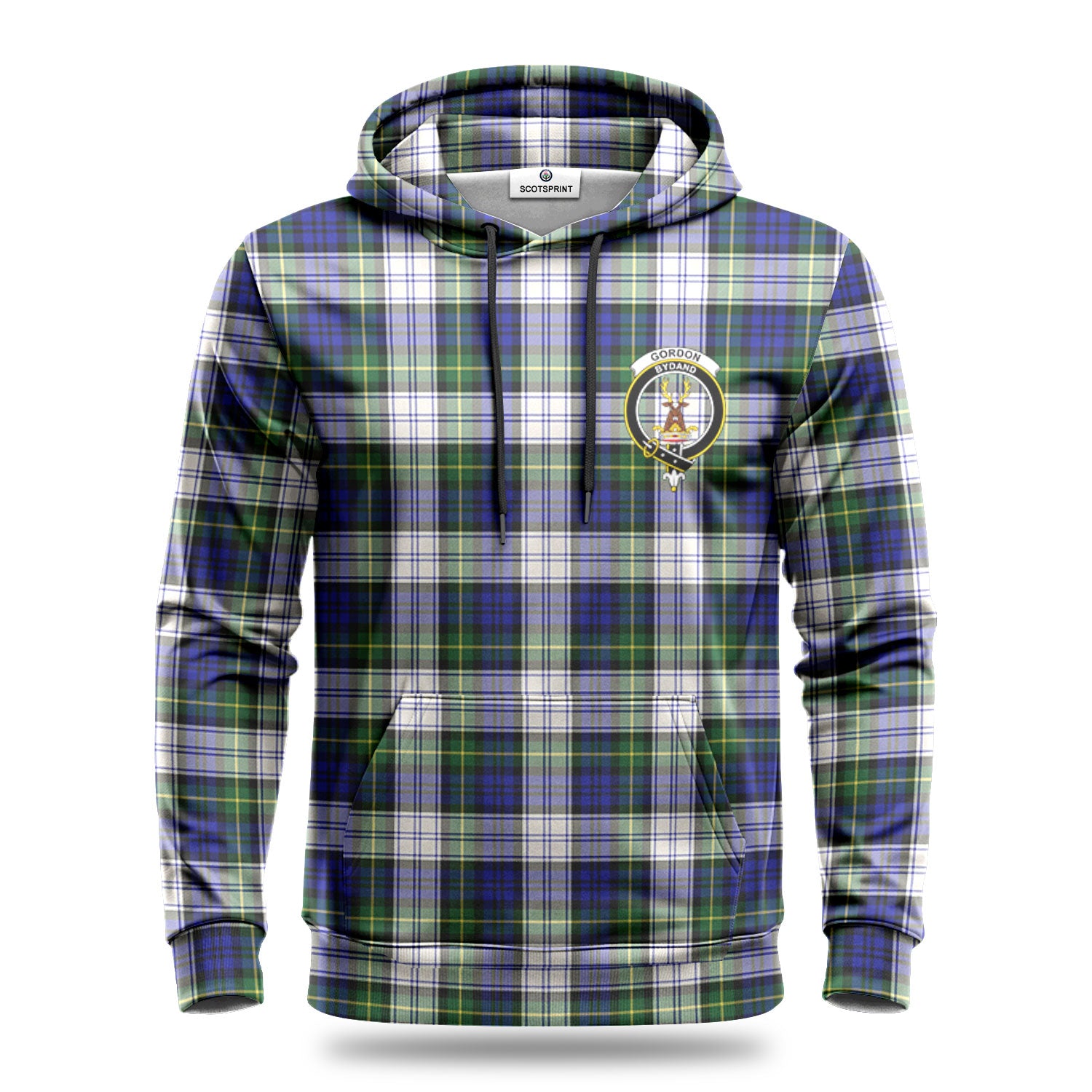 Gordon Dress Modern Tartan Crest Hoodie