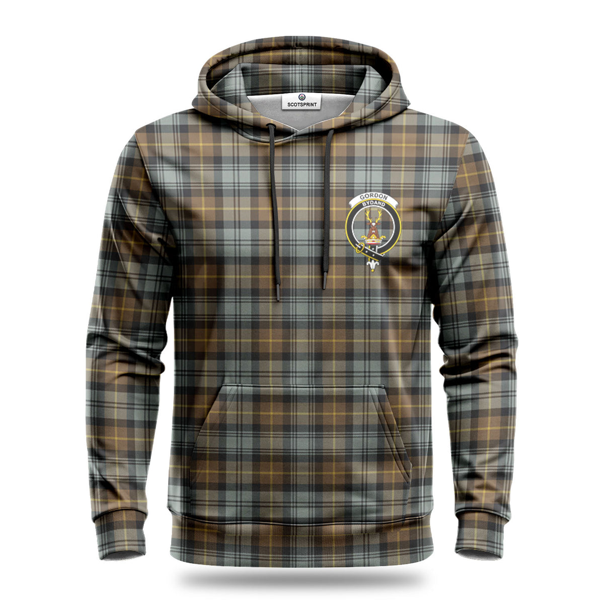 Gordon Weathered Tartan Crest Hoodie