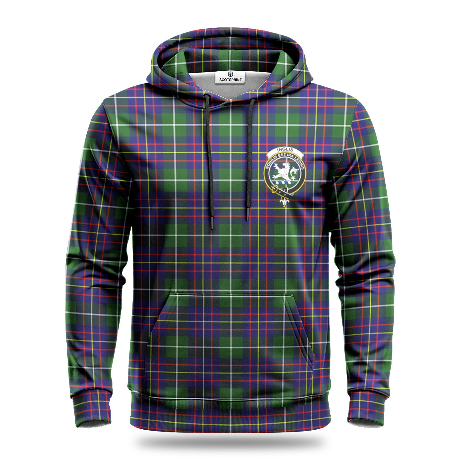 Inglis Modern Tartan Crest Hoodie