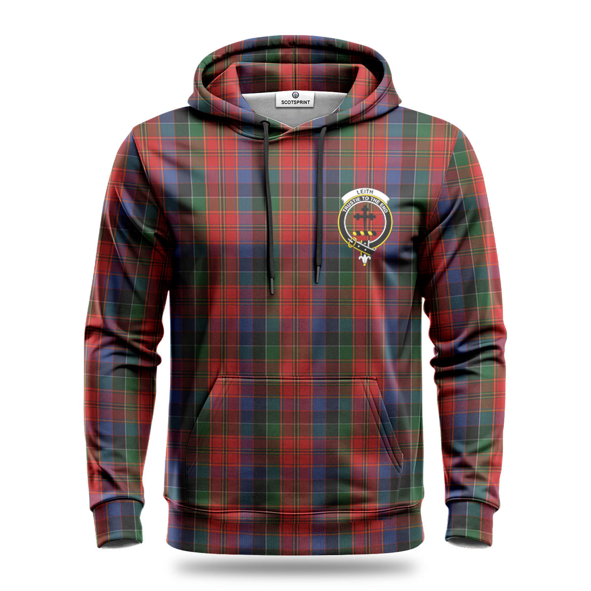 Leith Tartan Crest Hoodie