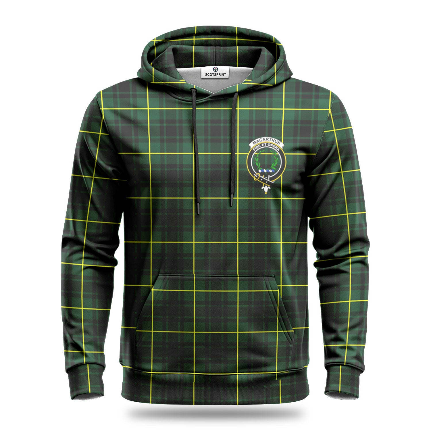 MacArthur Modern Tartan Crest Hoodie